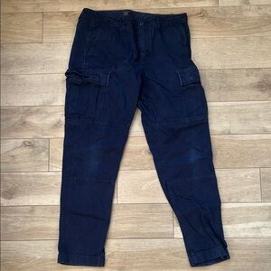 J. Crew Blue Cargo Pants with Straight Leg